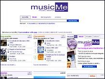 Aper�u du site MusicMe - moteur de recherche musique, abonnement �coute illimit�e
