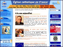 Aperu du site Eglise catholique en France - actualits, informations pratiques, forums