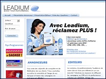 Aperu du site Leadium - plate-forme publicitaire d'affiliation, marketing relationnel