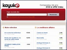 Aperçu du site Kayuko - comparateur de prix de DVD et UMD vidéo
