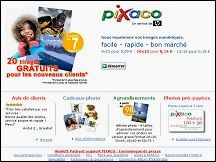 Aperu du site Pixaco - dveloppement de photos numriques, cadeaux personnaliss