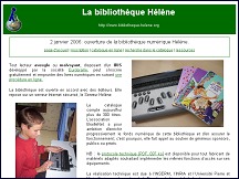 Aperu du site Bibliothque Hlne - bibliothque virtuelle pour les aveugles et malvoyants