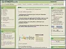 Aper�u du site Ex-fumeurs - conseils pour arr�ter de fumer