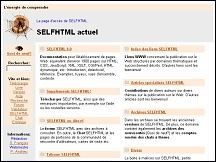 Aperu du site SELFHTML - documentation et didacticiel de rfrence pour HTML
