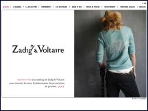 Aperu du site Zadig et Voltaire - la douceur dans les vtements