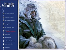 Aperu du site Nicolas Vanier - aventurier polaire franais et ses voyages