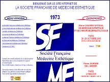 Aperu du site S.F.M.E. - Socit Franaise de Mdecine Esthtique