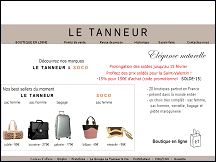 Aperu du site Le Tanneur & Soco - maroquinerie, sacs, bagagerie