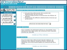 Aper�u du site Mondocteur.com - annuaire des professionnels de la sant�