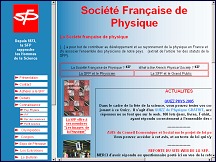 Aperu du site SFP - Socit Franaise de Physique