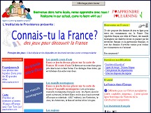 Aperu du site Testez vos connaisances sur la gographie de la France avec Learning Together