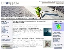 Aperu du site Infoxygene - informations sur environnement et le dveloppement durable