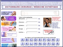 Aperçu du site Chirurgie esthétique - Dictionnaire grand public
