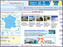 Aperu du site Vacances.com - locations de vacances en France, Espagne, Italie, Portugal