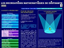 Aperu du site Diophante - jeux mathmatiques