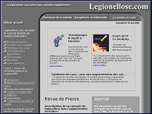 Aperu du site La Lgionellose - informations sur la maladie provoque par legionella