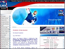 Aperu du site Ligue Nationale de Handball