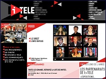 Aperçu du site iTélé - chaîne d'information en continu par câble, satellite et TNT