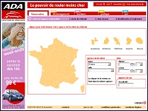 Aper�u du site ADA - location de voitures courte dur�e moins cher