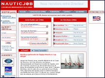 Aperu du site Nauticjob - offres emploi industrie nautique, plaisance, yachting