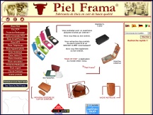 Aperu du site Piel Frama - fabricant tuis en cuir pour PDA et tlphones