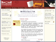 Aperçu du site Millésimes SA - spécialiste des grands vins
