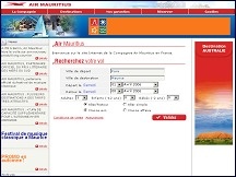 Aperu du site Air Mauritius - compagnie arienne de l'Ile Maurice