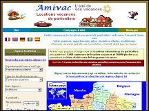 Aperçu du site Amivac - locations vacances, annonces de particuliers Amivac.com