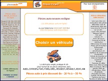 Aperu du site Piecesauto.com - vente pices dtaches pour automobiles  prix discount