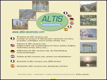 Aperu du site Altis Vacances - locations vacances et hbergements saisonniers