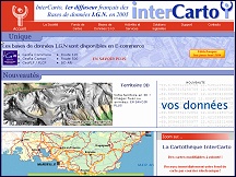 Aperu du site Intercarto - cartographie, fonds de carte gographiques France Monde