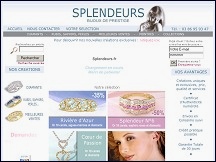 Aperu du site Splendeurs - collection bijoux prcieux, diamants, bagues