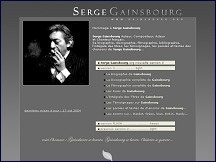 Aperu du site Serge Gainsbourg