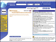 Aperçu du site Le site des Presses Universitaires de Grenoble