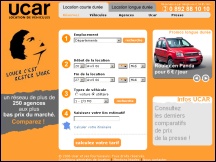 Aperu du site UCAR - location de voitures au tarif conomique