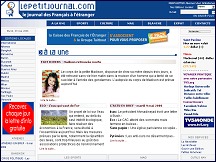 Aperçu du site Le Petit Journal - le journal des Français à l'étranger