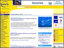 Aperu du site Euractiv - portail politique sur l'Union Europnne