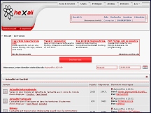 Aper�u du site Hexali - forums de discussion sur l'actualit�