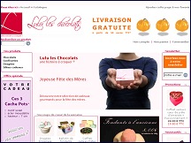 Aperu du site Lulu les Chocolats - chocolats, drages et confiseries artisanales