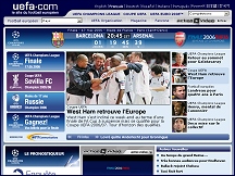 Aperu du site UEFA - portail officiel du football europen