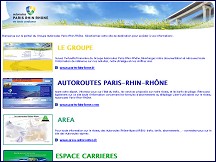 Aperu du site Autoroutes Paris-Rhin-Rhne