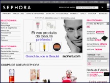 Aperçu du site Sephora - parfums, produits de beauté, cosmétiques