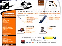 Aperçu du site Freeglisse - vente de matériel de glisse