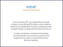 HYDRO-NET: thermalisme, thalassotherapie, hydrologie et climatologie m�dicales