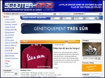 Aperçu du site Scooter-infos : tests et argus scooters, équipements, scooters d'occasion