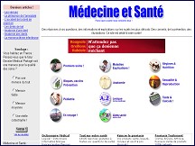 Aperu du site Mdecine et Sant - prvention, maladies, mdicaments, sexualit, vaccins...