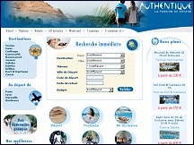 Aperu du site Authentique Tunisie - rservez vos vacances en Tunisie