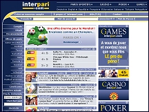 Aperu du site Interpari - paris sportifs en ligne