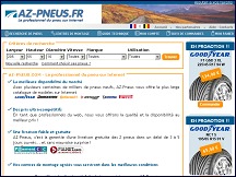 Aperu du site AZ Pneus - spcialiste du pneu sur internet