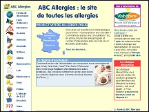 Aperu du site Abc Allergie - le site de toutes les allergies